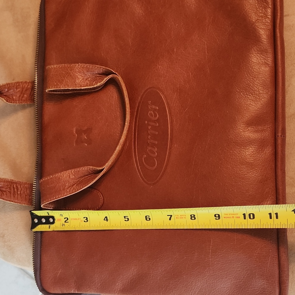 Vintage Carrier brown leather computer briefcase messenger bag - Picture 15 of 17
